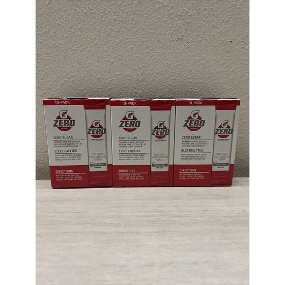 Gatorade Zero Fruit Punch Singles Drink Mix 3 Pack 10 Each Total 30 Packs - Picture 3 of 7